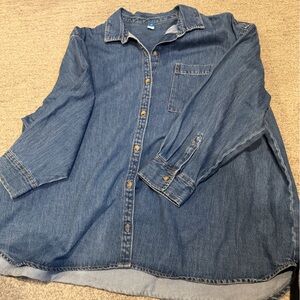 Old Navy Blue Denim Shirt 2x